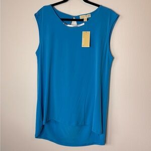 Michael Kors Vibrant Blue Sleeveless Blouse